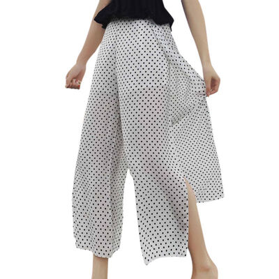Casual Dot Print High Waist Loose Chiffon Split Ankle-Length Wide Leg Pants Women Elastic Waist Trousers Female Hot Sale
Casual Dot Print High Waist Loose Chiffon Split Ankle-Length Wide Leg Pants Women Elastic Waist Trousers Female Hot Sale