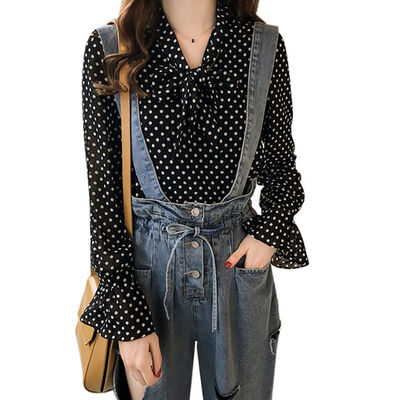Long Flare Sleeve Shirt Women Polka Dot Print V-neck Tie Bow Shirts Casual Ladies Tops Womens Blouses Shirt Plus Size 3XL
Long Flare Sleeve Shirt Women Polka Dot Print V-neck Tie Bow Shirts Casual Ladies Tops Womens Blouses Shirt Plus Size 3XL