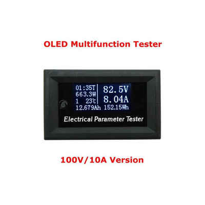 100V 10A 7in1 OLED Multifunction Tester Voltage Current Time Temperature Capacity Voltmeter Ammeter Electrical Meter
100V 10A 7in1 OLED Multifunction Tester Voltage Current Time Temperature Capacity Voltmeter Ammeter Electrical Meter