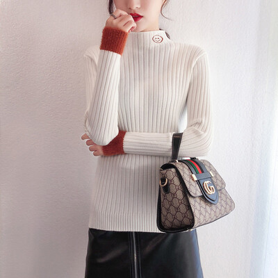 Half-high collar sweater bottoming knit slim slimming long-sleeved womens sweater ladies slim knit cotton top
Half-high collar sweater bottoming knit slim slimming long-sleeved womens sweater ladies slim knit cotton top