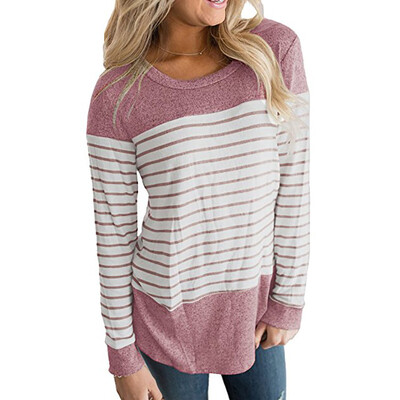 Women T-Shirt Round Collar Loose Stripe Tops Print Retro Long Sleeved Casual Wild Short Tops
Women T-Shirt Round Collar Loose Stripe Tops Print Retro Long Sleeved Casual Wild Short Tops