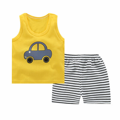 Summer Baby Boys Girls Clothes Set Sleeveless Cartoon Print Tops Vest Shorts Toddler Casual Outfits Sets
Summer Baby Boys Girls Clothes Set Sleeveless Cartoon Print Tops Vest Shorts Toddler Casual Outfits Sets