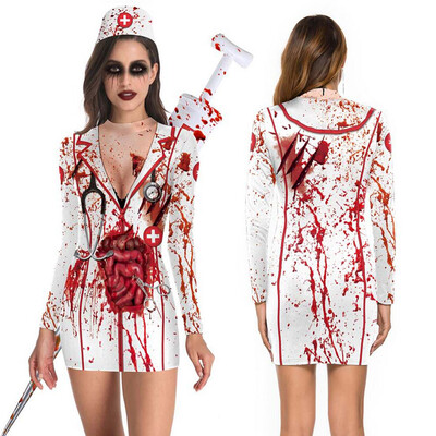 Tailored Women Punk Halloween Skeleton Bloodstain Print Cold Shoulder Long Sleeve Dress
Tailored Women Punk Halloween Skeleton Bloodstain Print Cold Shoulder Long Sleeve Dress