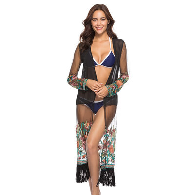 Summer Long Shirt Women Ethnic Style Tassel Chiffon Beach Casual Sun Protection Cardigan Blouse
Summer Long Shirt Women Ethnic Style Tassel Chiffon Beach Casual Sun Protection Cardigan Blouse