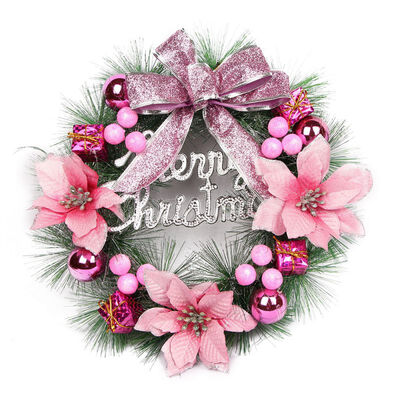 40cm Christmas Wreath With Merry Christmas Sign Decorative Balls Poinsettia And Bowknot Holiday Front Door Wall Window
40cm Christmas Wreath With Merry Christmas Sign Decorative Balls Poinsettia And Bowknot Holiday Front Door Wall Window