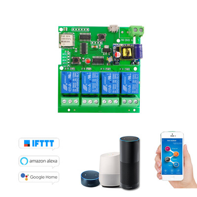 eWeLink Smart Remote Control Wireless Switch Universal Module 4ch DC 5V AC85-220V Wifi Switch with Shell Timer Phone APP Remote Con
eWeLink Smart Remote Control Wireless Switch Universal Module 4ch DC 5V AC85-220V Wifi Switch with Shell Timer Phone APP Remote Con