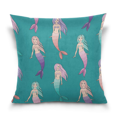 ALAZA Throw Pillow Cover 16 X 16 inch Christmas Gift Cushion Cover with Cute Mermaids Printed Pillowcase
ALAZA Throw Pillow Cover 16 X 16 inch Christmas Gift Cushion Cover with Cute Mermaids Printed Pillowcase