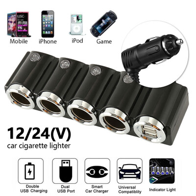 Willstar 4 Way Car Cigarette Lighter Socket Splitter Device w2 USB Port Adapter Charger
Willstar 4 Way Car Cigarette Lighter Socket Splitter Device w2 USB Port Adapter Charger