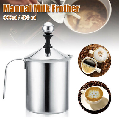 400ml800ml Stainless Steel Handheld Milk Frother Cappuccino Coffee Double Froth Pump
400ml800ml Stainless Steel Handheld Milk Frother Cappuccino Coffee Double Froth Pump