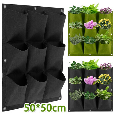 Premium 9 Pockets Wall Hanging Planting Bags Green Plant Grow Planter Vertical Garden Living Bag Garden Supplies
Premium 9 Pockets Wall Hanging Planting Bags Green Plant Grow Planter Vertical Garden Living Bag Garden Supplies
