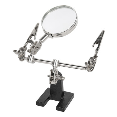 5x Portable Clip-on Metal Holder Three-hand Magnifier Magnifying Glass Lens For Jeweler Coins Stamps
5x Portable Clip-on Metal Holder Three-hand Magnifier Magnifying Glass Lens For Jeweler Coins Stamps