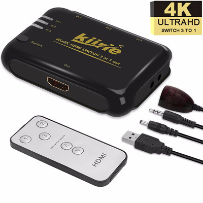 HDMI Switch Kiirie 3 in 1 out HDMI Switcher 4K x 2K V14 with Wireless Remote Control IR Receiver Support Full HD 1080P 3D
HDMI Switch Kiirie 3 in 1 out HDMI Switcher 4K x 2K V14 with Wireless Remote Control IR Receiver Support Full HD 1080P 3D