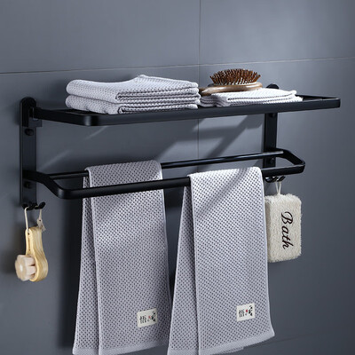 Hu Xiansen free punching towel rack space aluminum bathroom rack black towel rack bathroom hardware bathroom accessories rack
Hu Xiansen free punching towel rack space aluminum bathroom rack black towel rack bathroom hardware bathroom accessories rack