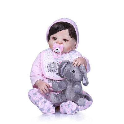 Reborn Baby Girl Doll 22 inch Soft Full Silicone Vinyl Body Lifelike Toddler Doll Play House Bath Toy Gift for ages 3 With Pink
Reborn Baby Girl Doll 22 inch Soft Full Silicone Vinyl Body Lifelike Toddler Doll Play House Bath Toy Gift for ages 3 With Pink