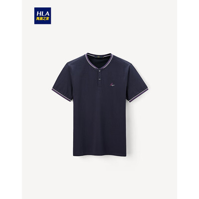 HLA Haishu House Short Sleeve T-Shirt Male 2019 Summer New Net Color Stand Collar Two Buttons Strap Short T Men HNTBJ2R197A Navy K7 16584A 46
HLA Haishu House Short Sleeve T-Shirt Male 2019 Summer New Net Color Stand Collar Two Buttons Strap Short T Men HNTBJ2R197A Navy K7 16584A 46