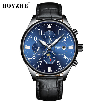 BOYZHE WL002-P Watch Brand Luminous Waterproof Business Full-automatic Mechanical Men Leather Wrist Watch with Gift Box
BOYZHE WL002-P Watch Brand Luminous Waterproof Business Full-automatic Mechanical Men Leather Wrist Watch with Gift Box