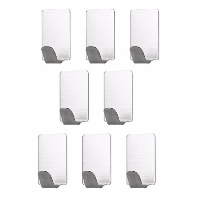 8pcs Adhesive Hook Stainless Steel Adhesive Hooks Strong Wall Hanger Waterproof Shower Towel Robe Loofah Rack Holder Wall Coat Key
8pcs Adhesive Hook Stainless Steel Adhesive Hooks Strong Wall Hanger Waterproof Shower Towel Robe Loofah Rack Holder Wall Coat Key