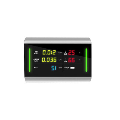 5-in-1 Digital Display USB Rechargeable TVOC HCHO Formaldehyde PM25 Detector Air Quality Analyzer Temperature&Humidity Meter
5-in-1 Digital Display USB Rechargeable TVOC HCHO Formaldehyde PM25 Detector Air Quality Analyzer Temperature&Humidity Meter