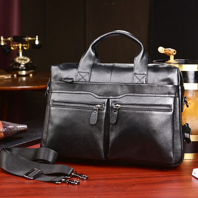 2019 New Natural Cowskin 100 Genuine Leather Mens Briefcase Fashion Man Large Capacity Business Bag Male Shoulder Laptop Bags
2019 New Natural Cowskin 100 Genuine Leather Mens Briefcase Fashion Man Large Capacity Business Bag Male Shoulder Laptop Bags