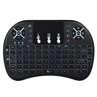 24GHz Wireless Keyboard with Touchpad Mouse Handheld Remote Control for Android TV BOX PC Smart TV Black