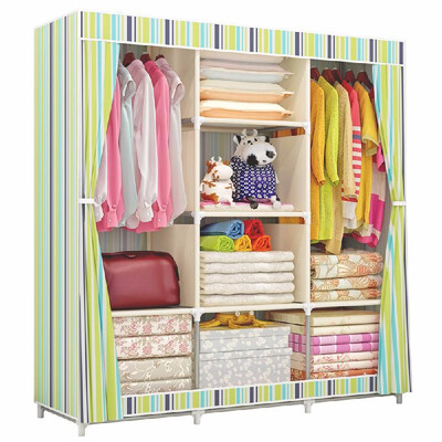 Portable Fully-Closed Clothes Storage Closet Quilts Organizer Wardrobe with Metal Shelves & Dustproof Non-woven Fabric Cover
Portable Fully-Closed Clothes Storage Closet Quilts Organizer Wardrobe with Metal Shelves & Dustproof Non-woven Fabric Cover