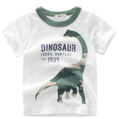 Boy Short Sleeve Cotton T-Shirt Round Neck Tops Summer Kids Clothes Cartoon Dinosaur Camouflage Printing Shirt Tee Yellow 140
Boy Short Sleeve Cotton T-Shirt Round Neck Tops Summer Kids Clothes Cartoon Dinosaur Camouflage Printing Shirt Tee Yellow 140