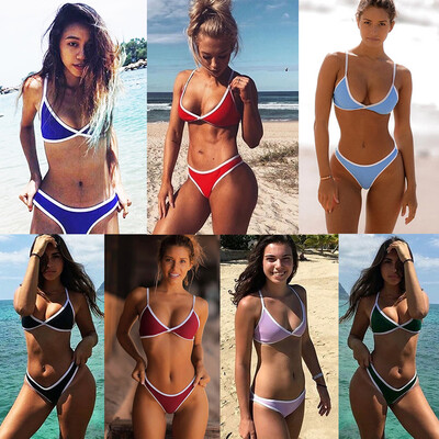 New Sexy Women Strappy Bikini Set Halter Deep V Neck Backless Low Waist Thong Biquini Swimwear Swimsuit
New Sexy Women Strappy Bikini Set Halter Deep V Neck Backless Low Waist Thong Biquini Swimwear Swimsuit