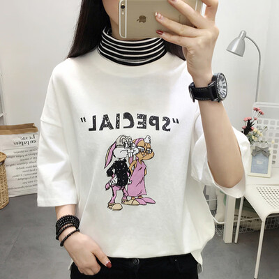 JOY OF JOY Jingdong Womens 2019 Summer New Korean Fake Two Piece High Collar Cute Pattern Print Loose T-Shirt Student Female JWTD191841 White
JOY OF JOY Jingdong Womens 2019 Summer New Korean Fake Two Piece High Collar Cute Pattern Print Loose T-Shirt Student Female JWTD191841 White