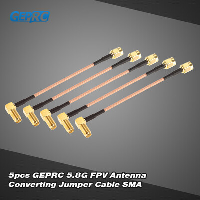 5pcs GEPRC SMA 58G FPV Antenna Extension Cord Converting Jumper Cable for QAV250 215 220 Racing Drone Quadcopter
5pcs GEPRC SMA 58G FPV Antenna Extension Cord Converting Jumper Cable for QAV250 215 220 Racing Drone Quadcopter