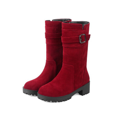 IDIFU Womens Casual Buckle Strap Round Toe Block Low Heel Platform Pull on Faux Suede Mid Calf Boots
IDIFU Womens Casual Buckle Strap Round Toe Block Low Heel Platform Pull on Faux Suede Mid Calf Boots