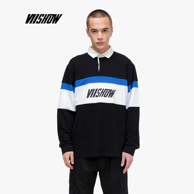 Wei Xiu viishow 2019 spring new T-shirt male Korean version of the collar collar mens long-sleeved T-shirt printing student TC1216191 black
Wei Xiu viishow 2019 spring new T-shirt male Korean version of the collar collar mens long-sleeved T-shirt printing student TC1216191 black