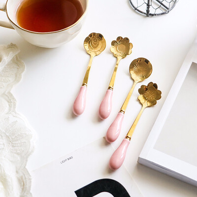 STRUST 4pc set stainless steel porcelain Creative Flower coffee spoon set dessert spoon set stirring spoon set Ice cream spoon cut
STRUST 4pc set stainless steel porcelain Creative Flower coffee spoon set dessert spoon set stirring spoon set Ice cream spoon cut