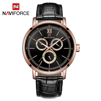NAVIFORCE NF3002 Leather Watch Brand Quartz Watches Independent Hour Date Day Window Luminous Business Casual Wrist Watch
NAVIFORCE NF3002 Leather Watch Brand Quartz Watches Independent Hour Date Day Window Luminous Business Casual Wrist Watch