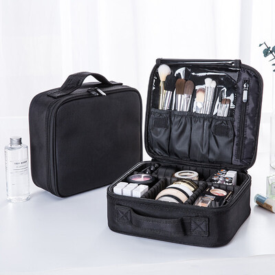 Vilscijon Victorian waterproof cosmetic bag large capacity multi-function portable travel Korean version of the cosmetic bag storage bag portable cosmetics storage box black 2638
Vilscijon Victorian waterproof cosmetic bag large capacity multi-function portable travel Korean version of the cosmetic bag storage bag portable cosmetics storage box black 2638