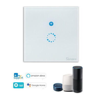 eWeLink T1 1 Gang Smart WiFi Wall Light Switch RFAPPTouch Control Timer UK Panel Home Automation Support for Google HomeNest
eWeLink T1 1 Gang Smart WiFi Wall Light Switch RFAPPTouch Control Timer UK Panel Home Automation Support for Google HomeNest