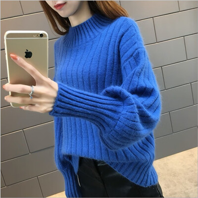 2018 new autumn&winter extra thick lantern sleeve waist top with bottom blouse top womens loose half high collar
2018 new autumn&winter extra thick lantern sleeve waist top with bottom blouse top womens loose half high collar