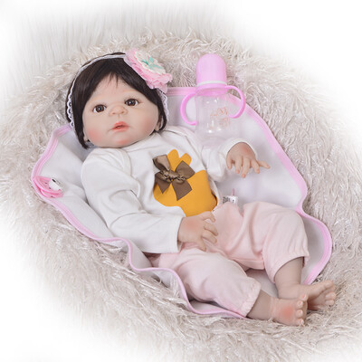 New Style 23 57 cm Full Silicone Body Alive Girl Baby Doll Realistic Wig Hair Baby Reborn Doll For Kid Christmas Gift Play Toy
New Style 23 57 cm Full Silicone Body Alive Girl Baby Doll Realistic Wig Hair Baby Reborn Doll For Kid Christmas Gift Play Toy