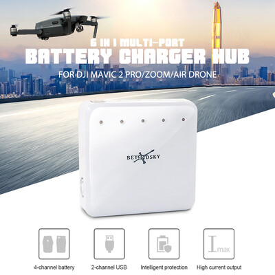 6 in 1 Multi-port Rapid Intelligent Battery Charger Hub for DJI Mavic 2 Pro Zoom Air Charge 4 Battery 2 USB Output
6 in 1 Multi-port Rapid Intelligent Battery Charger Hub for DJI Mavic 2 Pro Zoom Air Charge 4 Battery 2 USB Output