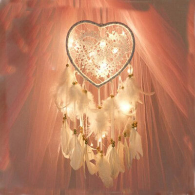 Heart Shape Handmade Dream Catchers with Led lighting Hand Made Wall Hanging Decoration Ornament Craft Gifts Perfect for Girls Be
Heart Shape Handmade Dream Catchers with Led lighting Hand Made Wall Hanging Decoration Ornament Craft Gifts Perfect for Girls Be