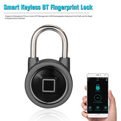 Smart Keyless BT Fingerprint Lock Fingerprint Recognition Phone Unlock APP Management USB Rechargeable Waterproof Anti-Theft Lock
Smart Keyless BT Fingerprint Lock Fingerprint Recognition Phone Unlock APP Management USB Rechargeable Waterproof Anti-Theft Lock