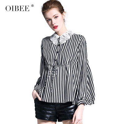 OIBEE2019 spring new fashion doll collar loose shirt womens shirt college wind striped short jacket
OIBEE2019 spring new fashion doll collar loose shirt womens shirt college wind striped short jacket