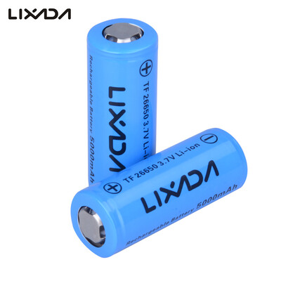 Lixada 2pcs 26650 Rechargeable Battery 5000mAh 37V High Capacity for LED Flashlight Torch Lamp Headlight Headlamp with PCB
Lixada 2pcs 26650 Rechargeable Battery 5000mAh 37V High Capacity for LED Flashlight Torch Lamp Headlight Headlamp with PCB