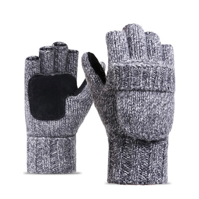 Flip Knitted Mittens Warm Wool Gloves Unisex Convertible Fingerless Mittens Cover Winter Warm Equipment
Flip Knitted Mittens Warm Wool Gloves Unisex Convertible Fingerless Mittens Cover Winter Warm Equipment