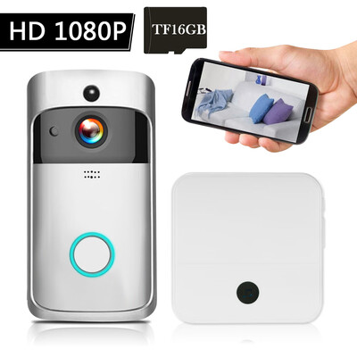 WiFi Smart Wireless Security DoorBell Smart HD 1080P Visual Intercom Recording Video Door Phone Remote Home Monitoring Night Visio
WiFi Smart Wireless Security DoorBell Smart HD 1080P Visual Intercom Recording Video Door Phone Remote Home Monitoring Night Visio
