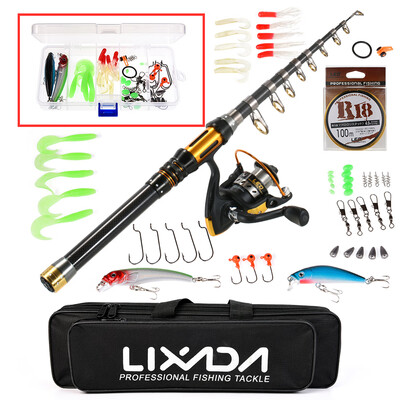 Lixada Telescopic Fishing Rod&Reel Combo Full Kit Spinning Fishing Reel Gear Organizer Pole Set
Lixada Telescopic Fishing Rod&Reel Combo Full Kit Spinning Fishing Reel Gear Organizer Pole Set