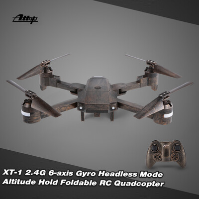 Attop XT-1 WIFI 24G 6-axis Gyro FPV 20MP Camera 3D Flip Altitude Hold Foldable RC Quadcopter
Attop XT-1 WIFI 24G 6-axis Gyro FPV 20MP Camera 3D Flip Altitude Hold Foldable RC Quadcopter