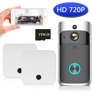 WiFi Smart Wireless Security DoorBell Smart HD 720P Visual Intercom Recording Video Door Phone Remote Home Monitoring Night Vision
WiFi Smart Wireless Security DoorBell Smart HD 720P Visual Intercom Recording Video Door Phone Remote Home Monitoring Night Vision