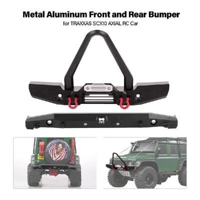 Metal Aluminum Front&Rear Bumper Set with 4LED Lights Trailer Tail Hook for 110 TRAXXAS SCX10 AXIAL RC Car
Metal Aluminum Front&Rear Bumper Set with 4LED Lights Trailer Tail Hook for 110 TRAXXAS SCX10 AXIAL RC Car