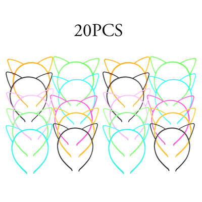 20pcs Assorted Colors Cat Ears Headbands Plastic Hairbands Hair Hoop Cute Hair Accessories Headwear for Women Girls Random Color
20pcs Assorted Colors Cat Ears Headbands Plastic Hairbands Hair Hoop Cute Hair Accessories Headwear for Women Girls Random Color