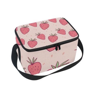 ALAZA Insulated Lunch Box Pink Strawberry Lunch Bag for Men Women Portable Tote Bag Cooler Bag
ALAZA Insulated Lunch Box Pink Strawberry Lunch Bag for Men Women Portable Tote Bag Cooler Bag